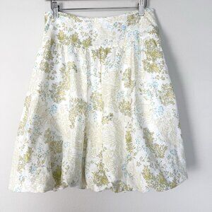 Y2K Bubble Hem Mini Skirt Womens Medium Pastel Floral Cottagecore Preppy Beachy